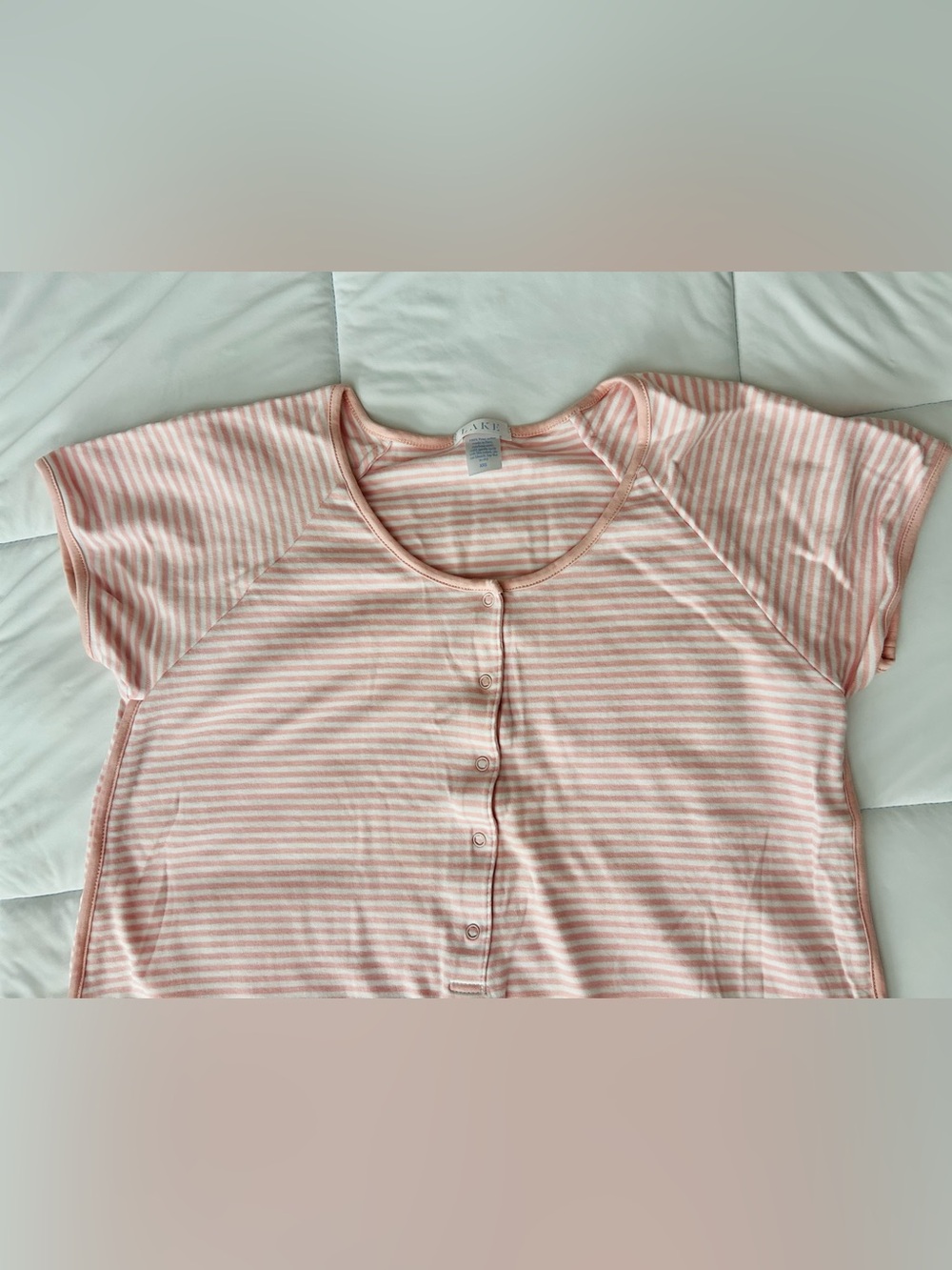 LAKE pajamas Maternity Nightgown XXS English Rose Stripe - Picture 2 of 5